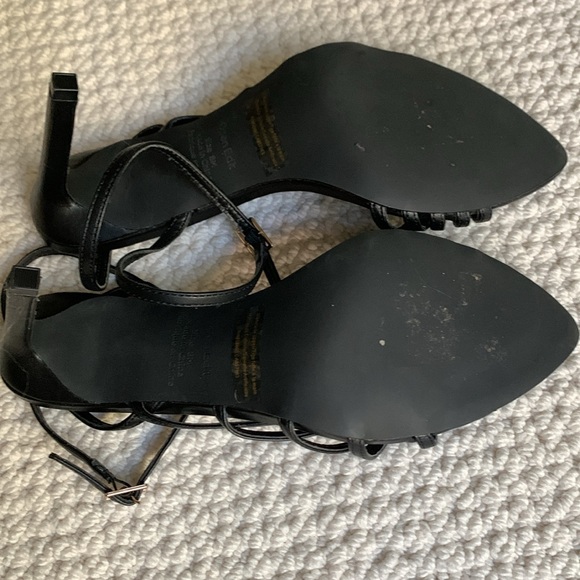 Vegan Leather Black sandals - Picture 3 of 5